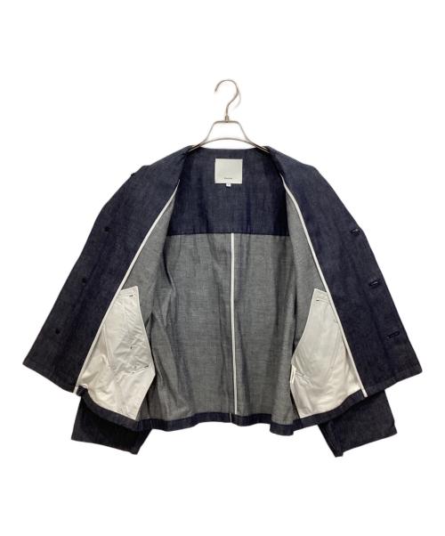 kontor（コントール）kontor (コントール) No Collar Selvedge Jacket ブルー サイズ:2の古着・服飾アイテム