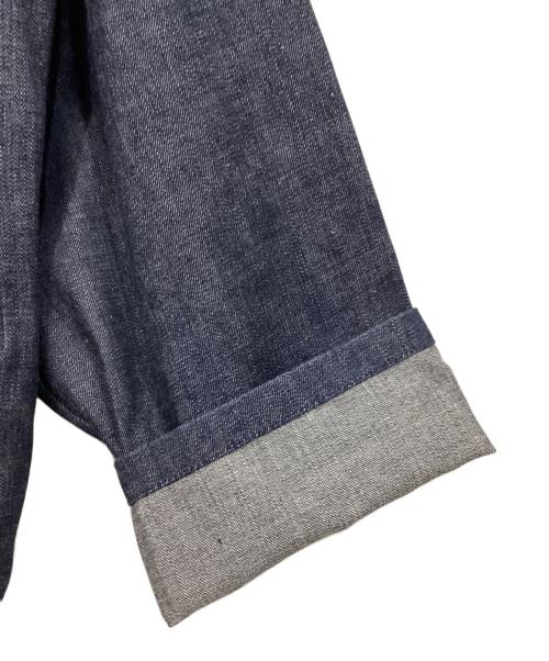 kontor（コントール）kontor (コントール) No Collar Selvedge Jacket ブルー サイズ:2の古着・服飾アイテム