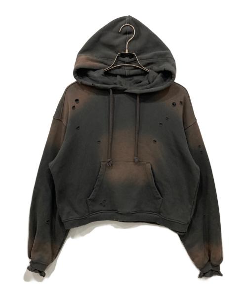 MAISON SPECIAL（メゾンスペシャル）MAISON SPECIAL (メゾンスペシャル) スウェットダメージフーディ グレー サイズ:Free 未使用品の古着・服飾アイテム