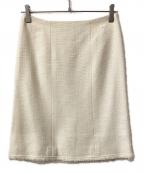 CHANELシャネル）の古着「ツイードスカート」｜ホワイト