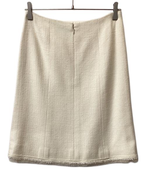 CHANEL（シャネル）CHANEL (シャネル) ツイードスカート ホワイト サイズ:36の古着・服飾アイテム