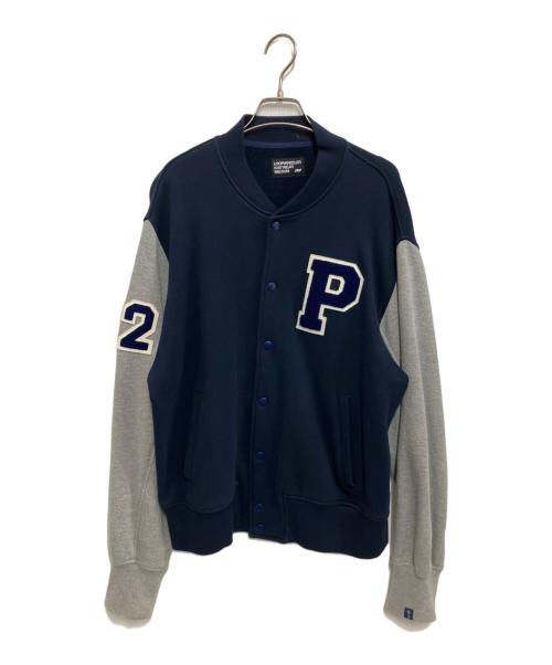 LOOPWHEELER（ループウィラー）LOOPWHEELER (ループウィラー) スウェットスタジャン ネイビー×グレー サイズ:Ｍの古着・服飾アイテム