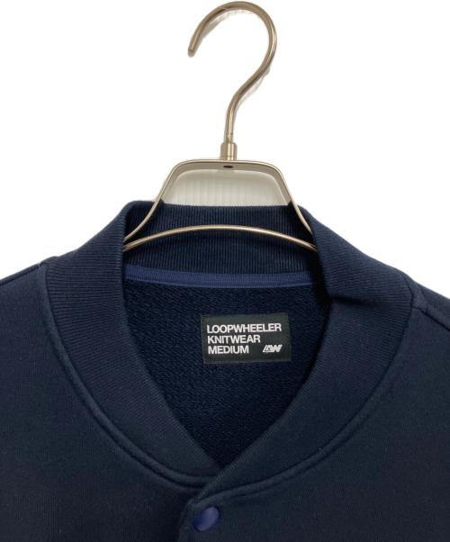 LOOPWHEELER（ループウィラー）LOOPWHEELER (ループウィラー) スウェットスタジャン ネイビー×グレー サイズ:Ｍの古着・服飾アイテム