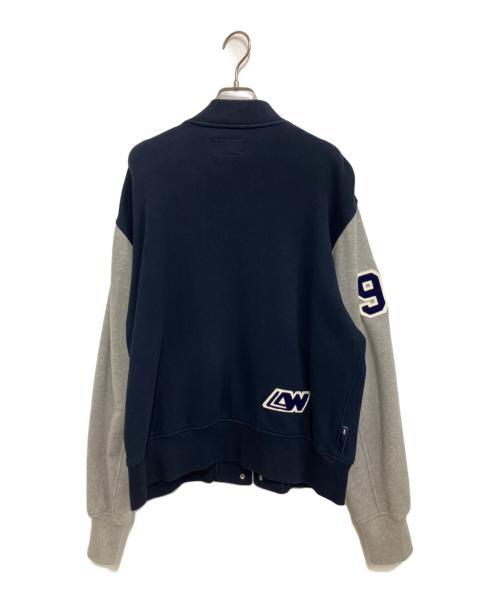 LOOPWHEELER（ループウィラー）LOOPWHEELER (ループウィラー) スウェットスタジャン ネイビー×グレー サイズ:Ｍの古着・服飾アイテム