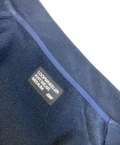 LOOPWHEELER（ループウィラー）LOOPWHEELER (ループウィラー) スウェットスタジャン ネイビー×グレー サイズ:Ｍの古着・服飾アイテム
