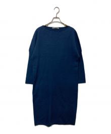 theory luxe（セオリーリュクス）の古着「ボートネックワンピース」｜ネイビー