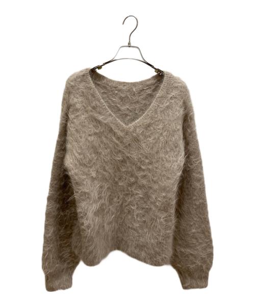 anuans（アニュアンス）anuans (アニュアンス) スーリーアルパカニットプルオーバー ベージュ サイズ:Fの古着・服飾アイテム
