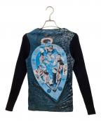 PERVERZEパーバーズ）の古着「Knit Tops」｜ブラック