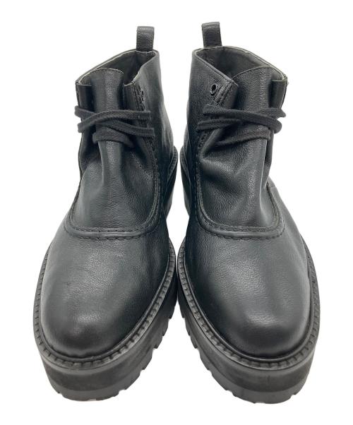 UNTISHOLD（アンチショルド）UNTISHOLD (アンチショルド) レースアップブーツ ブラック サイズ:38の古着・服飾アイテム