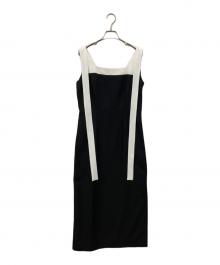 JUSGLITTY（ジャスグリッティー）の古着「バイカラーワンピース」｜ブラック