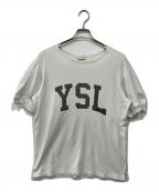 Saint Laurent Parisサンローランパリ）の古着「YSL ヴィンテージロゴ クルーネックTシャツ」｜グレー