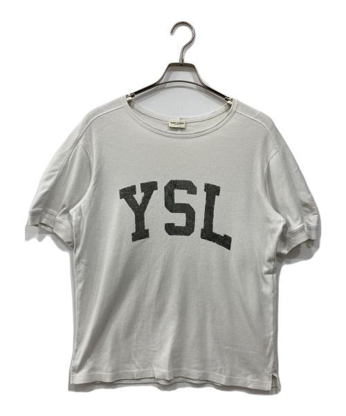 Saint Laurent Paris（サンローランパリ）Saint Laurent Paris (サンローランパリ) YSL ヴィンテージロゴ クルーネックTシャツ グレー サイズ:Sの古着・服飾アイテム