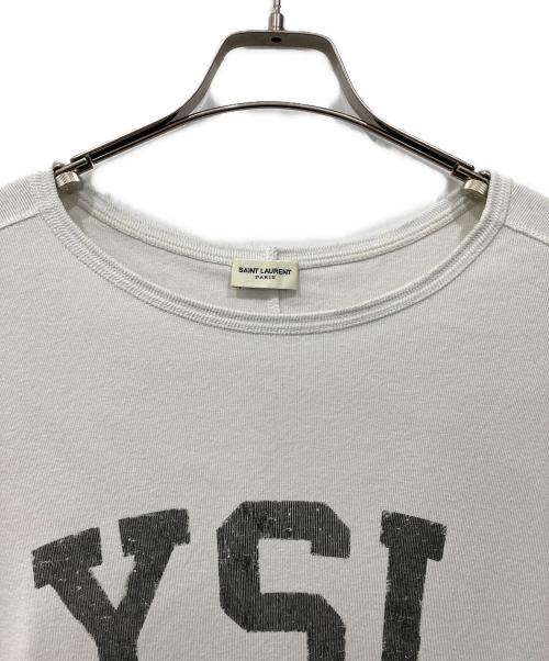 Saint Laurent Paris（サンローランパリ）Saint Laurent Paris (サンローランパリ) YSL ヴィンテージロゴ クルーネックTシャツ グレー サイズ:Sの古着・服飾アイテム