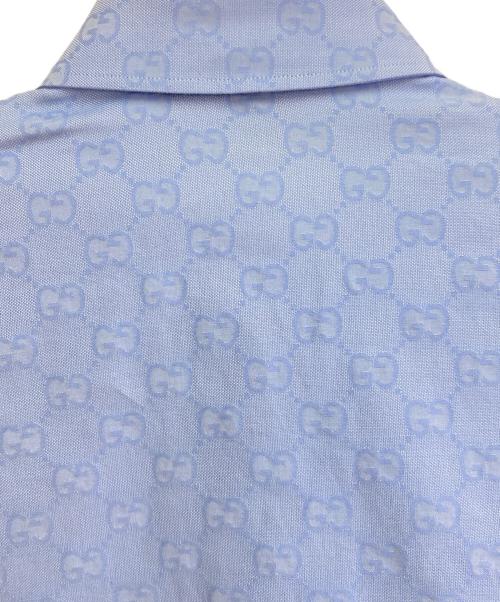 GUCCI（グッチ）GUCCI (グッチ) GGスプリーム コットン シャツ ブルー サイズ:38の古着・服飾アイテム