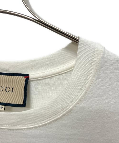 GUCCI（グッチ）GUCCI (グッチ) Tape Me Cotton Jersey Tee/テープ・ミー・コットン・ジャージーTシャツ ホワイト サイズ:XSの古着・服飾アイテム