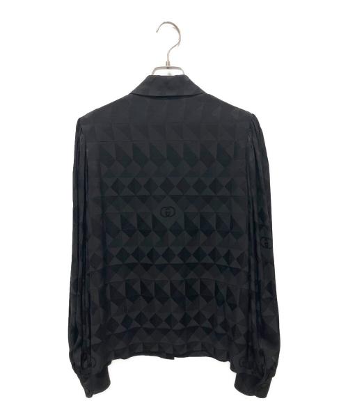 GUCCI（グッチ）GUCCI (グッチ) GGクレープシルクシャツ ブラック サイズ:38の古着・服飾アイテム