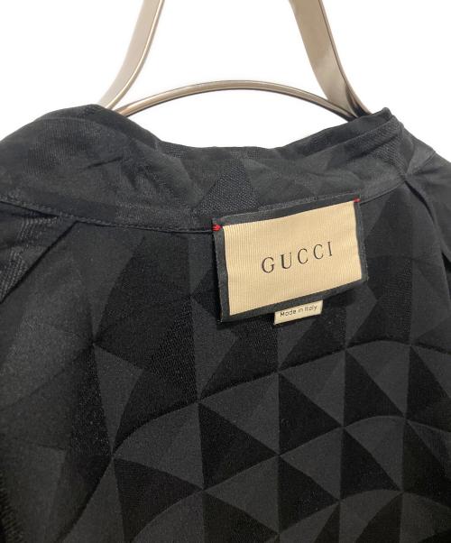 GUCCI（グッチ）GUCCI (グッチ) GGクレープシルクシャツ ブラック サイズ:38の古着・服飾アイテム