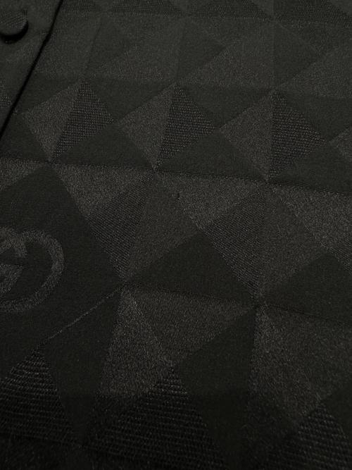 GUCCI（グッチ）GUCCI (グッチ) GGクレープシルクシャツ ブラック サイズ:38の古着・服飾アイテム