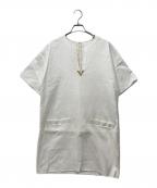 VALENTINOヴァレンティノ）の古着「Vロゴカットアウトワンピース」｜ホワイト