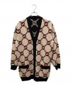 GUCCIグッチ）の古着「Gucci Interlocking G Cardigan in Beige インターロッキングGリバーシブル カーディガン」｜ブラック