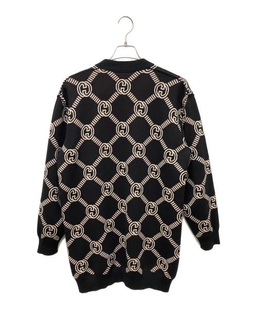 GUCCI（グッチ）GUCCI (グッチ) Gucci Interlocking G Cardigan in Beige インターロッキングGリバーシブル カーディガン ブラック サイズ:Mの古着・服飾アイテム