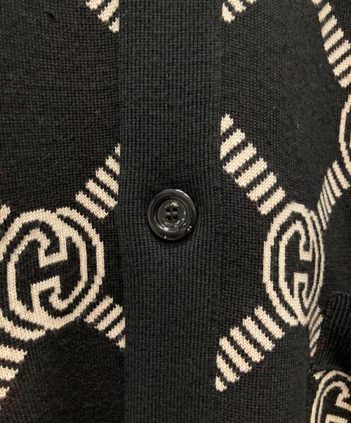 GUCCI（グッチ）GUCCI (グッチ) Gucci Interlocking G Cardigan in Beige インターロッキングGリバーシブル カーディガン ブラック サイズ:Mの古着・服飾アイテム