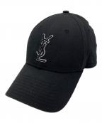 Saint Laurent Paris×New Eraサンローランパリ×ニューエラ）の古着「YSL　モノグラム刺繍　ロゴキャップ」｜ブラック