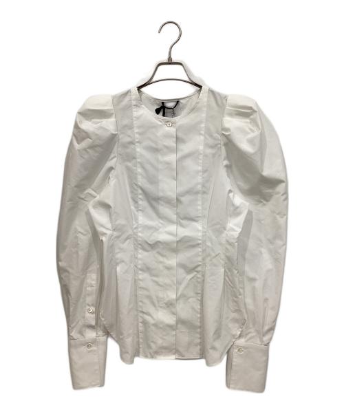 MIOSMOKEY（ミオズモーキー）MIOSMOKEY (ミオズモーキー) WORK WAIST DARTS ST：ブラウス ホワイト サイズ:38の古着・服飾アイテム