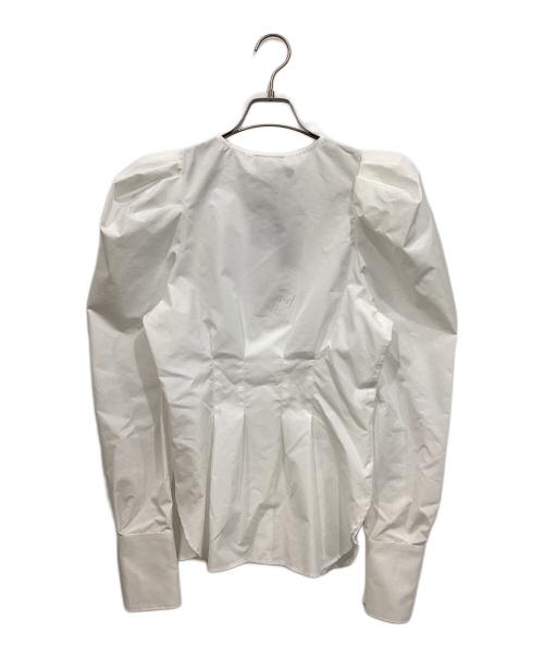 MIOSMOKEY（ミオズモーキー）MIOSMOKEY (ミオズモーキー) WORK WAIST DARTS ST：ブラウス ホワイト サイズ:38の古着・服飾アイテム