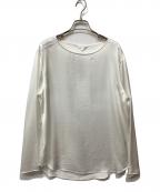 Drawing Numbersドローイングナンバーズ）の古着「サテンボートブラウス」｜ホワイト