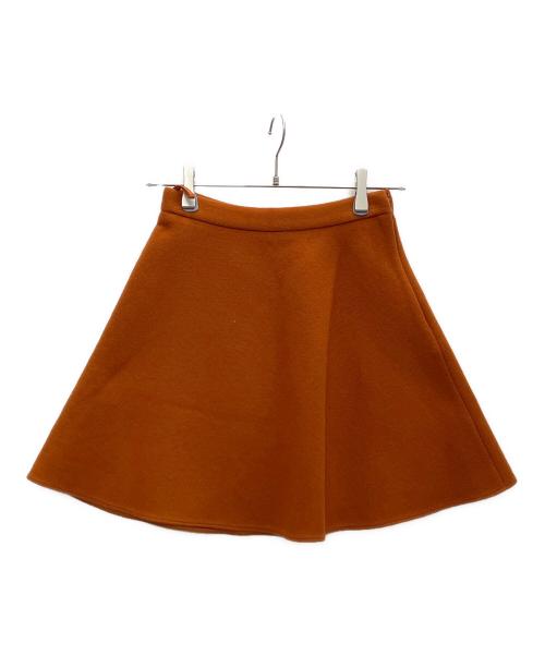 MIU MIU（ミュウミュウ）MIU MIU (ミュウミュウ) ウールスカート オレンジ サイズ:SIZE38の古着・服飾アイテム