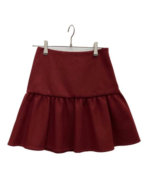 PRADA（プラダ）PRADA (プラダ) ギャザースカート レッド サイズ:SIZE36の古着・服飾アイテム