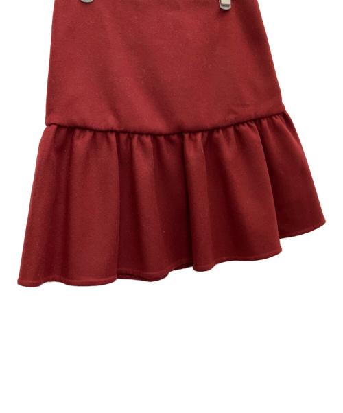 PRADA（プラダ）PRADA (プラダ) ギャザースカート レッド サイズ:SIZE36の古着・服飾アイテム
