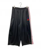 Needles×WILDSIDE YOHJI YAMAMOTOニードルズ×ワイルドサイド ヨウジ ヤマモト）の古着「H.D. Track Pant / H.D. トラックパンツ」｜ブラック×レッド