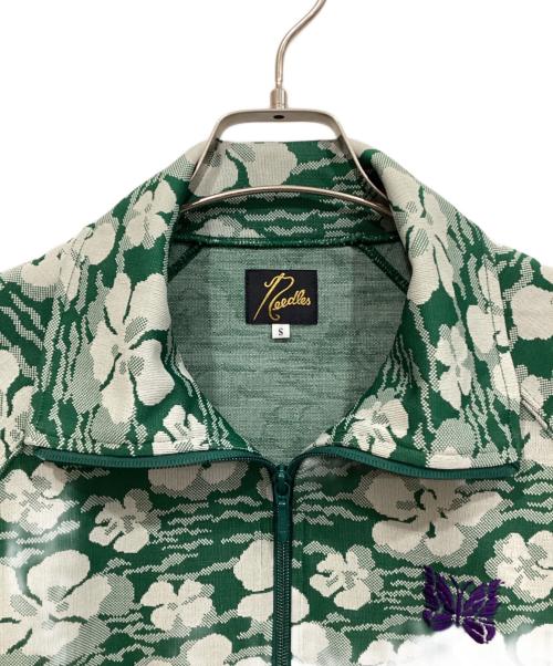 Needles（ニードルズ）Needles (ニードルズ) Track Jacket - Poly Jq グリーン×ホワイト サイズ:Sの古着・服飾アイテム