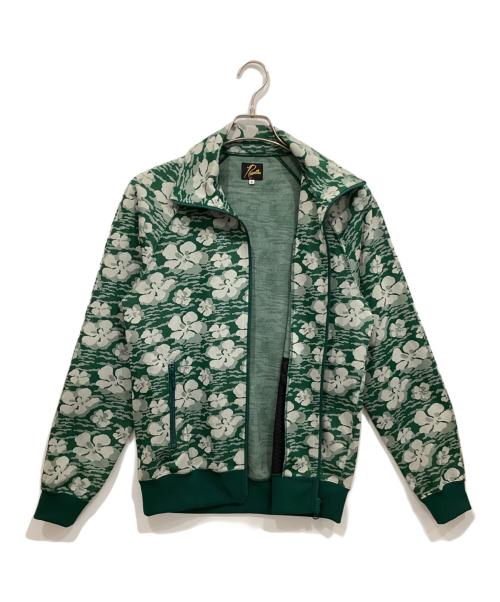 Needles（ニードルズ）Needles (ニードルズ) Track Jacket - Poly Jq グリーン×ホワイト サイズ:Sの古着・服飾アイテム