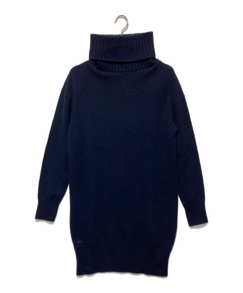 LACOSTE（ラコステ）LACOSTE (ラコステ) 2WAYタートルネックニットワンピース ネイビー サイズ:36の古着・服飾アイテム