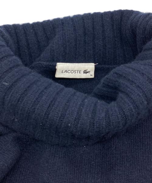 LACOSTE（ラコステ）LACOSTE (ラコステ) 2WAYタートルネックニットワンピース ネイビー サイズ:36の古着・服飾アイテム