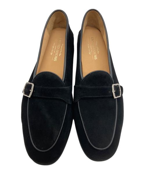 UNITED ARROWS（ユナイテッドアローズ）UNITED ARROWS (ユナイテッドアローズ) スエード シングル モンクストラップ スリッポン ブラック サイズ:43の古着・服飾アイテム