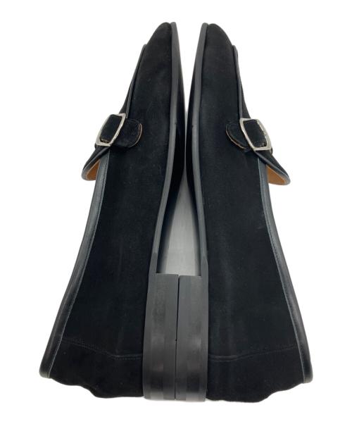 UNITED ARROWS（ユナイテッドアローズ）UNITED ARROWS (ユナイテッドアローズ) スエード シングル モンクストラップ スリッポン ブラック サイズ:43の古着・服飾アイテム