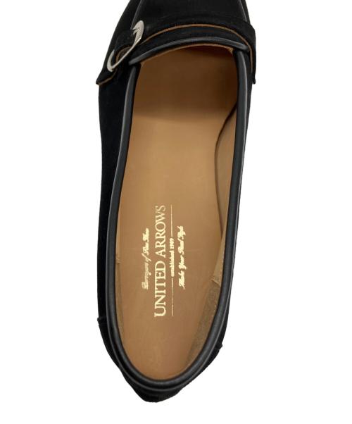 UNITED ARROWS（ユナイテッドアローズ）UNITED ARROWS (ユナイテッドアローズ) スエード シングル モンクストラップ スリッポン ブラック サイズ:43の古着・服飾アイテム