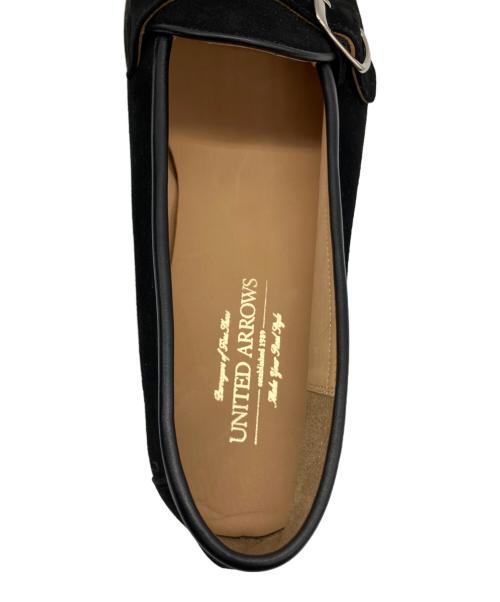 UNITED ARROWS（ユナイテッドアローズ）UNITED ARROWS (ユナイテッドアローズ) スエード シングル モンクストラップ スリッポン ブラック サイズ:43の古着・服飾アイテム
