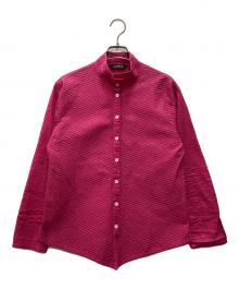 YACCO MARICARD（ヤッコマリカルド）の古着「斜めピンタックブラウス」｜ピンク