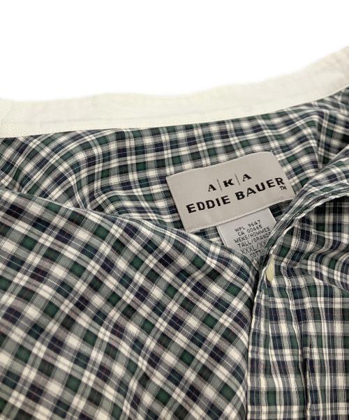 AKA Eddie Bauer（エーケーエーエディー・バウアー）AKA Eddie Bauer (エーケーエーエディー・バウアー) オーバーサイズチェックシャツ グリーン サイズ:XXXLの古着・服飾アイテム