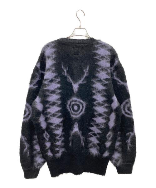 South2 West8（サウスツー ウエストエイト）South2 West8 (サウスツー ウエストエイト) Loose Fit Sweater ブラック×パープル サイズ:Lの古着・服飾アイテム
