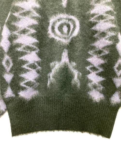 South2 West8（サウスツー ウエストエイト）South2 West8 (サウスツー ウエストエイト) Loose Fit Sweater ブラック×パープル サイズ:Lの古着・服飾アイテム