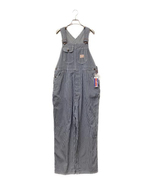 BEAMS BOY（ビームスボーイ）BEAMS BOY (ビームスボーイ) big mac (ビッグマック) 別注ヒッコリーオーバーオール ブルー サイズ:F 未使用品の古着・服飾アイテム