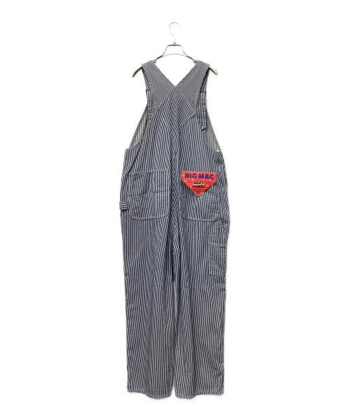 BEAMS BOY（ビームスボーイ）BEAMS BOY (ビームスボーイ) big mac (ビッグマック) 別注ヒッコリーオーバーオール ブルー サイズ:F 未使用品の古着・服飾アイテム