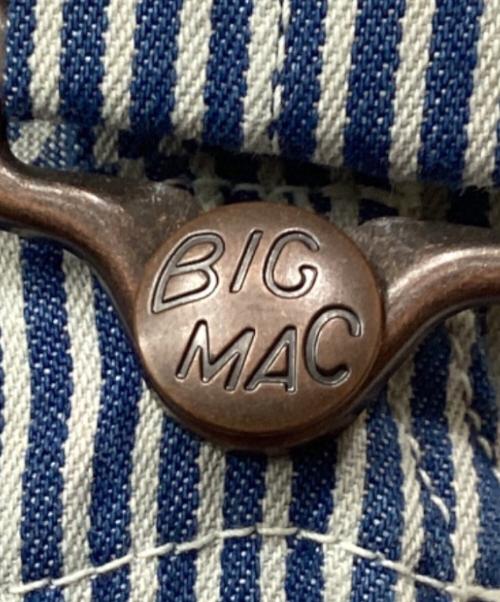 BEAMS BOY（ビームスボーイ）BEAMS BOY (ビームスボーイ) big mac (ビッグマック) 別注ヒッコリーオーバーオール ブルー サイズ:F 未使用品の古着・服飾アイテム