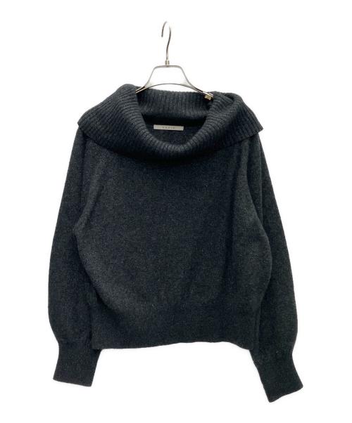 stola.（ストラ）stola. (ストラ) ラメミックスラクーン混ニットプルオーバー ブラック サイズ:SIZEFREEの古着・服飾アイテム